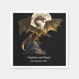 Fierce Dragon Rearing Serviette