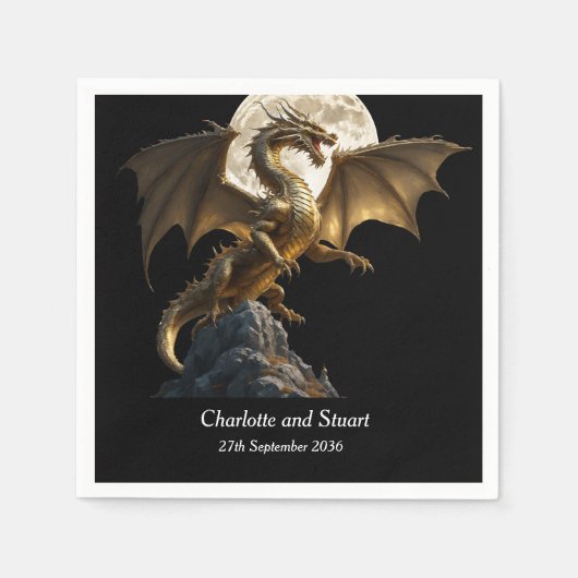 Fierce Dragon Rearing Serviette (Vorderseite)