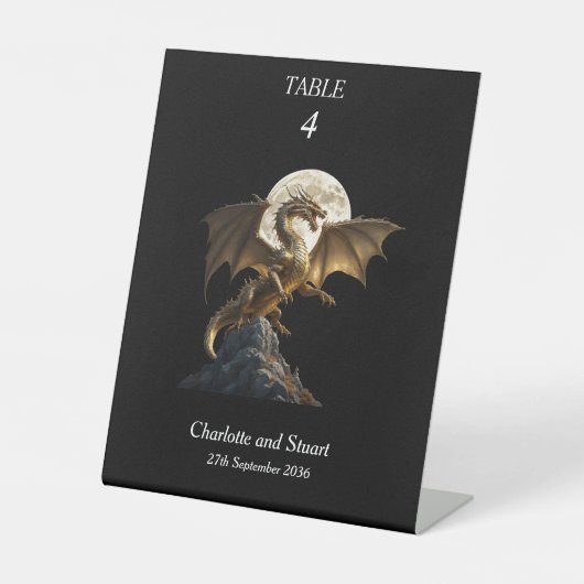 Fierce Dragon Rearing Sockelschild (Vorderseite)