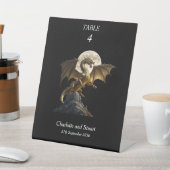 Fierce Dragon Rearing Sockelschild (In SItu)