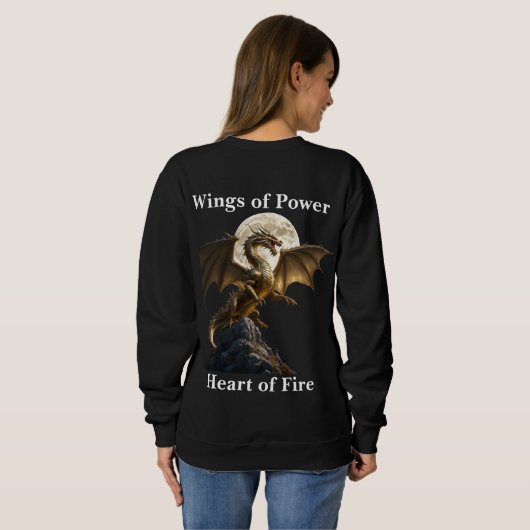 Fierce Dragon Rearing Sweatshirt (Schwarz voll)
