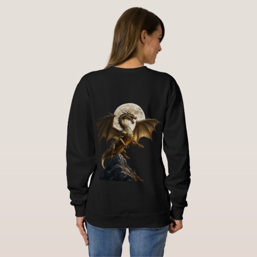 Fierce Dragon Rearing Sweatshirt (Schwarz voll)