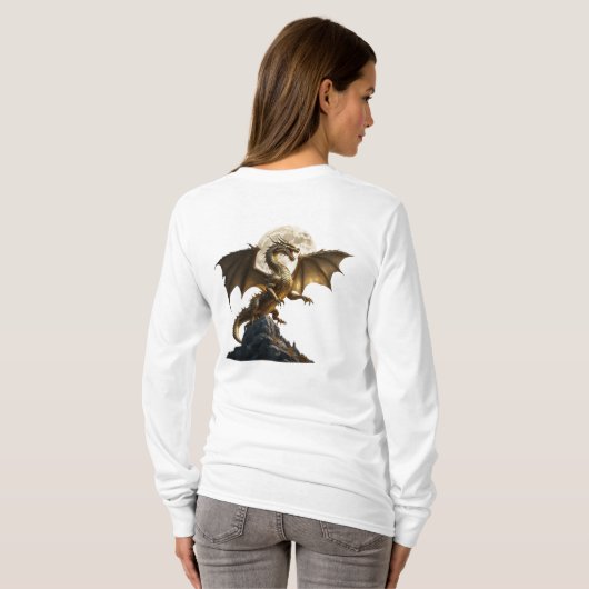 Fierce Dragon Rearing T-Shirt (Schwarz voll)
