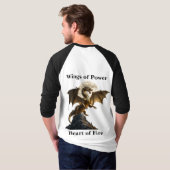 Fierce Dragon Rearing T-Shirt (Schwarz voll)