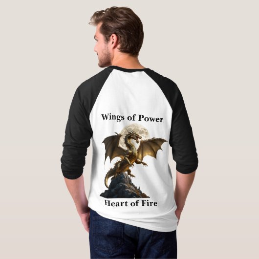 Fierce Dragon Rearing T-Shirt (Schwarz voll)