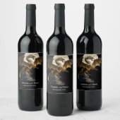 Fierce Dragon Rearing Weinetikett (Flaschen)