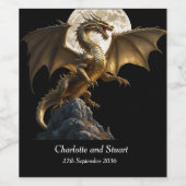 Fierce Dragon Rearing Weinetikett (Einzelnes Label)