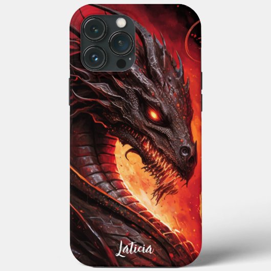 Fierce Dragon und Feuer Case-Mate iPhone Hülle (Rückseite)
