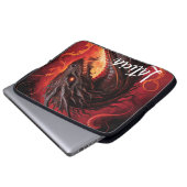 Fierce Dragon und Feuer Laptopschutzhülle (Vorne Knopf)