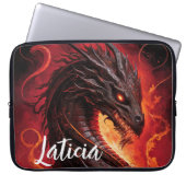 Fierce Dragon und Feuer Laptopschutzhülle (Vorderseite)