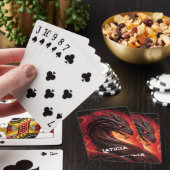 Fierce Dragon und Feuer Spielkarten (In Situ)