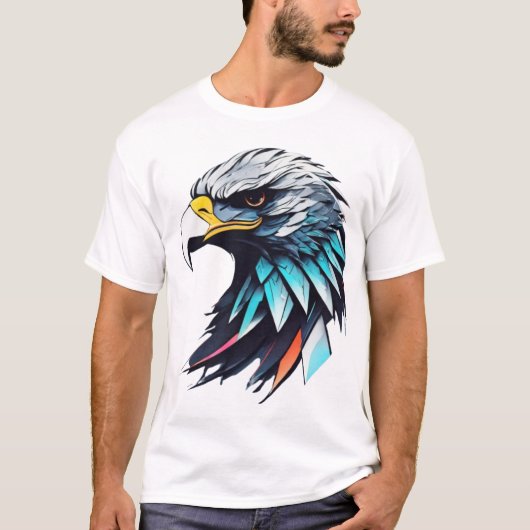 Fierce Eagle Art Design, T-Shirt (Vorderseite)
