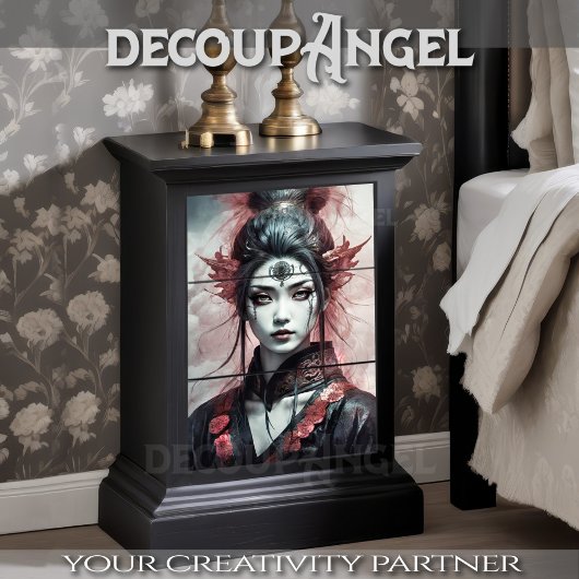 Fierce Eastern Warrior - Decoupage - Seidenpapier