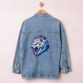 Fierce Electric Lion Head Denim Jacket - Bold Blue Jeansjacke (Hangar)