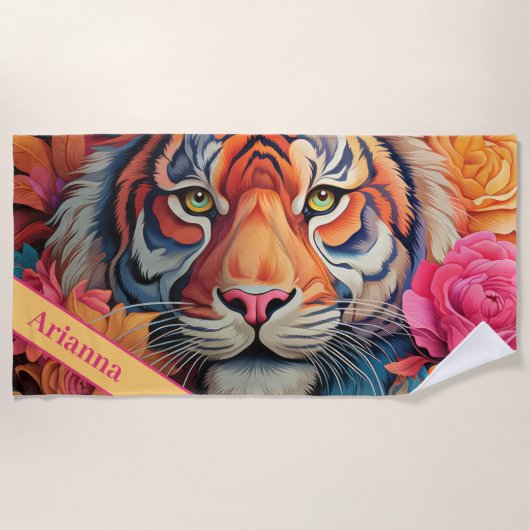 Fierce Elegance: Die Kunst der Stärke Strandtuch (Vorderseite)