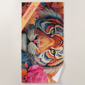 Fierce Elegance: Die Kunst der Stärke Strandtuch (Vorderseite)