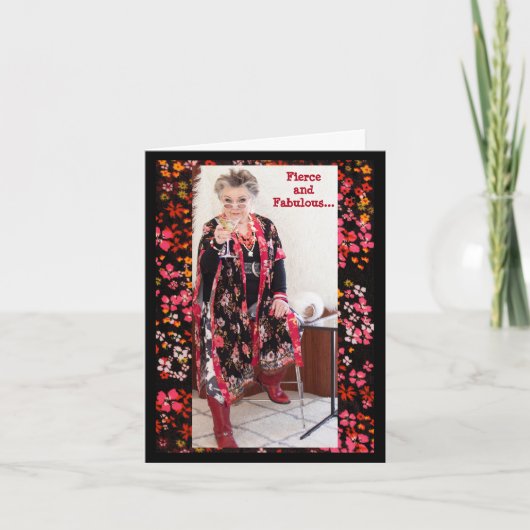 Fierce, fabelhaft, 'lil vergesslich, abgelenkt karte (Vorderseite)