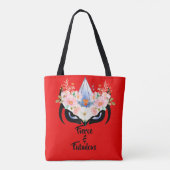 Fierce & fabelhaftes Blumendesign Tasche (Rückseite)