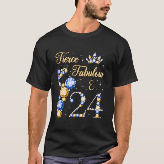 Fierce Fabulous 24 Years 24Th Ballerina Dancer T-Shirt (Vorderseite)