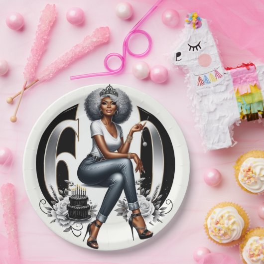 Fierce & Fabulous at 60 Pappteller (Party)