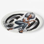 Fierce & Fabulous at 60 Pappteller (Schrägansicht)