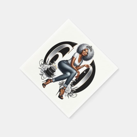 Fierce & Fabulous at 60 Serviette (Ecke)