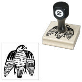 Fierce Falcon Birds Handgezeichnete CUSTOMIZE IT Gummistempel (Stempel)