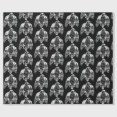 Fierce Falken weiß auf schwarzem Packpapier (Flach)