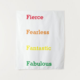 Fierce Fantless Fantastische Fabelziffer Wandteppich