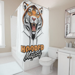 Fierce Fashion   Städtische Tiger-Design Duschvorhang