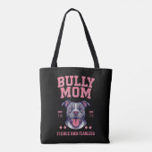 Fierce Fearless Bully Dog Mom | Black Pitbull Mama Tasche (Rückseite)