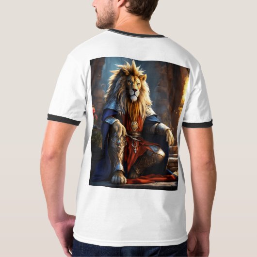 Fierce & Fearless: Lion Print T - Shirt" T-Shirt (Rückseite)