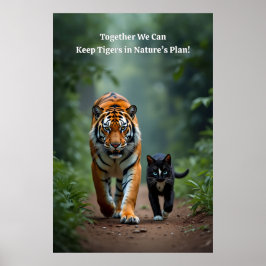 Fierce Feline Friends on the Prowl Poster