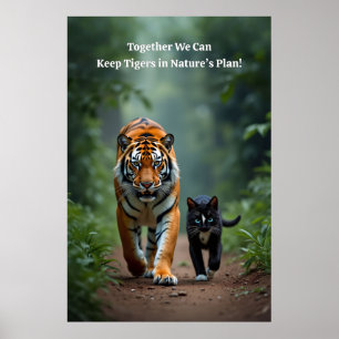 Fierce Feline Friends on the Prowl Poster