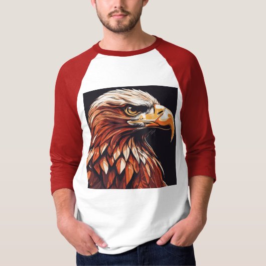 Fierce & Feminine Eagle: Bold Harley Inspiriert T-Shirt (Vorderseite)
