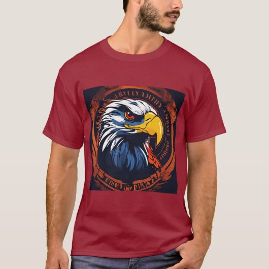 Fierce & Feminine Eagle: Bold Harley Inspiriert T-Shirt (Vorderseite)