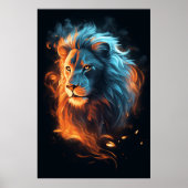 Fierce Fiery Lion Poster (Vorne)