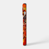 Fierce Fiery Roaring Tiger Art iPhone 15 Hülle (Linke Seite)