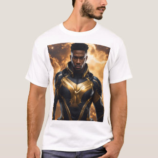 Fierce Flame Scales Superhero Design T-Shirt