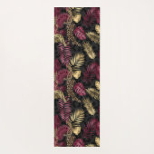 Fierce Flow Burgundy, Gold & Jungle Vibes Yogamatte (Rückseite)
