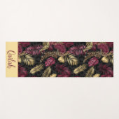 Fierce Flow Burgundy, Gold & Jungle Vibes Yogamatte (Vorderseite (Horizontal))
