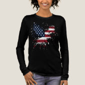 Fierce & Free - Red, White & Blue Eagle Tri-Blend Shirt (Vorderseite)