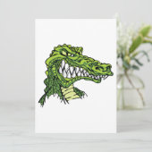Fierce Gator Alligator Einladung (Stehend Vorderseite)