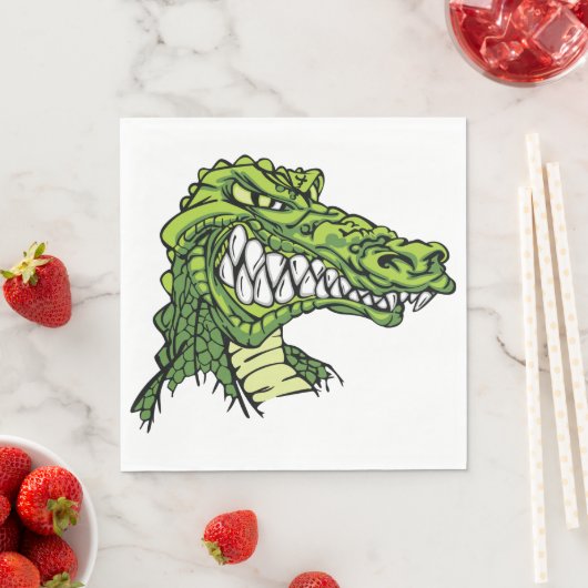 Fierce Gator Paper Napkins Serviette (Beispiel)