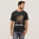 Fierce Gepard Challenge Sport-Maskottchen T-Shirt (Vorne ganz)