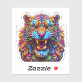 Fierce Glows Tiger Aufkleber