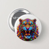 Fierce Glows Tiger Button (Vorne & Hinten)