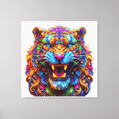 Fierce Glows Tiger Leinwanddruck (Vorderseite)