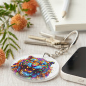 Fierce Glows Tiger Schlüsselanhänger (Vorderseite rechts)