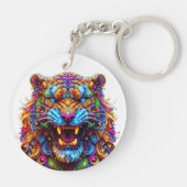 Fierce Glows Tiger Schlüsselanhänger (Rückseite)